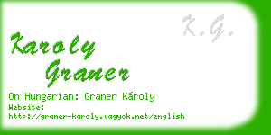 karoly graner business card